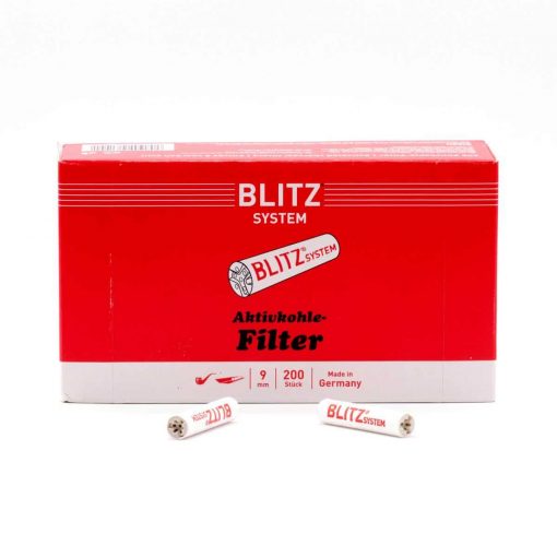 Pfeifenfilter 9mm von Blitz System - Aktivkohlefilter in regular size
