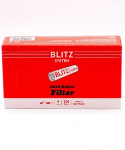 Blitz System Aktivkohle Filter in 9mm - 200 Filter pro Packung