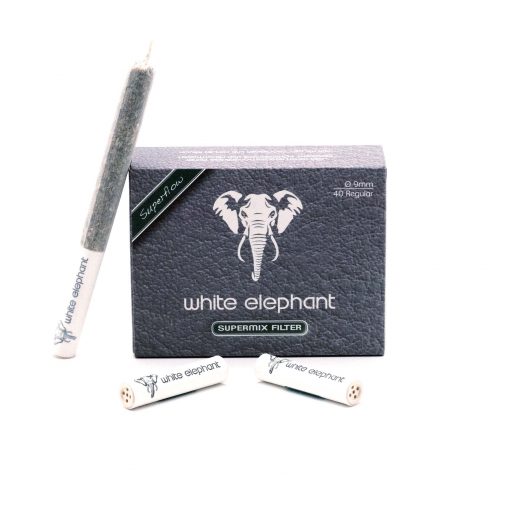 White Elephant Pfeifenfilter in 9mm mit Supermix aus Aktivkohle und Meerschaum